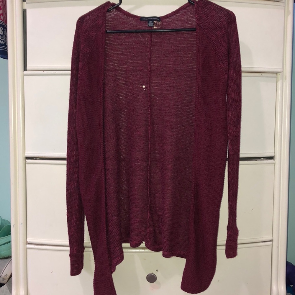 Maroon cardigan